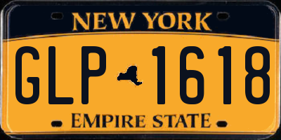 NY license plate GLP1618