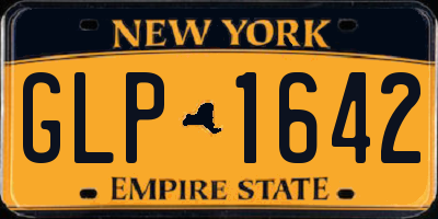 NY license plate GLP1642