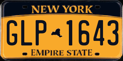 NY license plate GLP1643