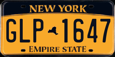 NY license plate GLP1647