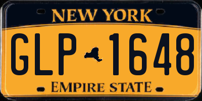 NY license plate GLP1648