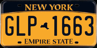 NY license plate GLP1663