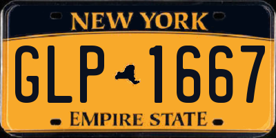 NY license plate GLP1667