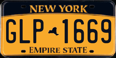 NY license plate GLP1669