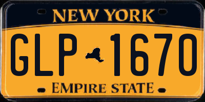NY license plate GLP1670