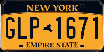 NY license plate GLP1671