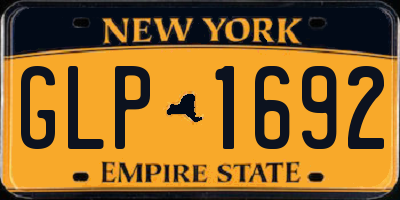 NY license plate GLP1692