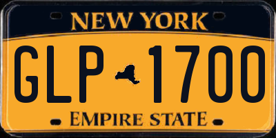 NY license plate GLP1700