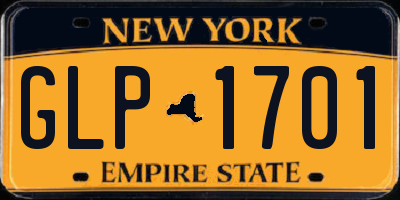 NY license plate GLP1701