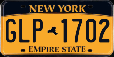 NY license plate GLP1702