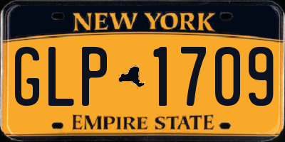 NY license plate GLP1709