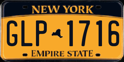 NY license plate GLP1716