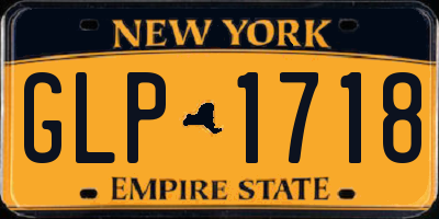 NY license plate GLP1718