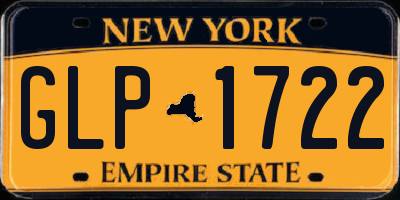 NY license plate GLP1722
