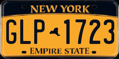NY license plate GLP1723