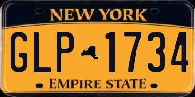 NY license plate GLP1734