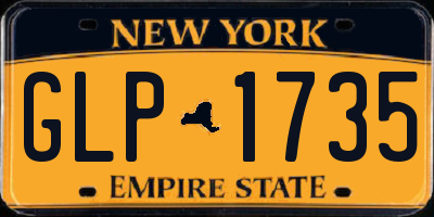 NY license plate GLP1735