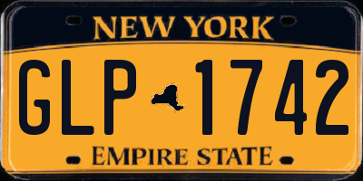 NY license plate GLP1742