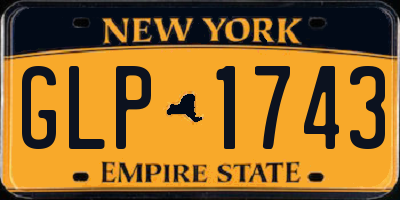 NY license plate GLP1743