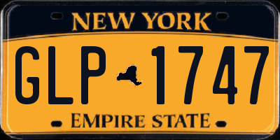 NY license plate GLP1747