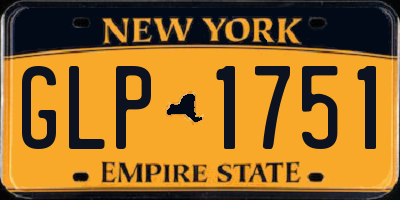 NY license plate GLP1751