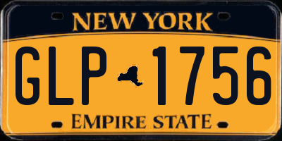 NY license plate GLP1756