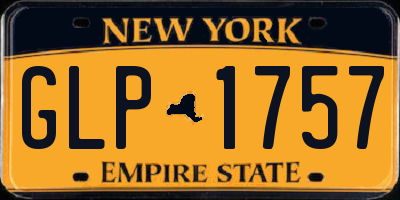 NY license plate GLP1757