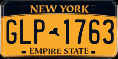 NY license plate GLP1763