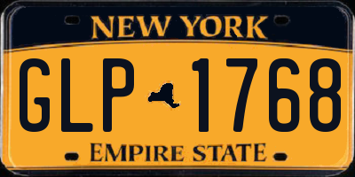 NY license plate GLP1768
