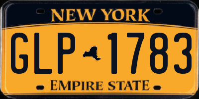 NY license plate GLP1783