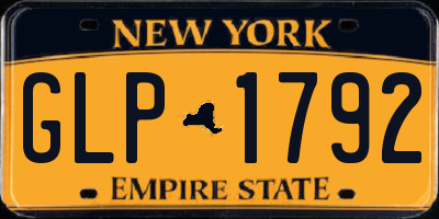NY license plate GLP1792