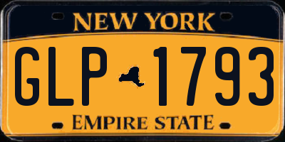 NY license plate GLP1793