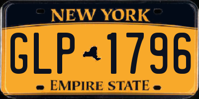 NY license plate GLP1796