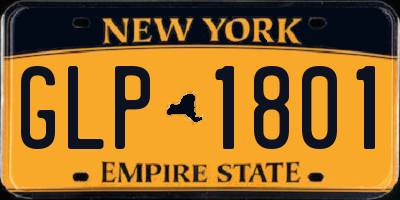 NY license plate GLP1801