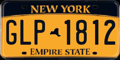 NY license plate GLP1812