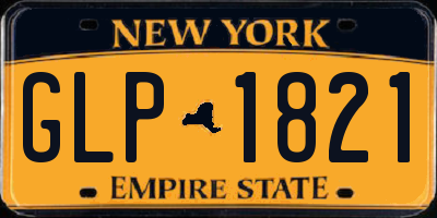 NY license plate GLP1821