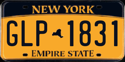 NY license plate GLP1831