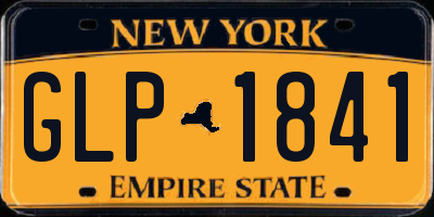 NY license plate GLP1841