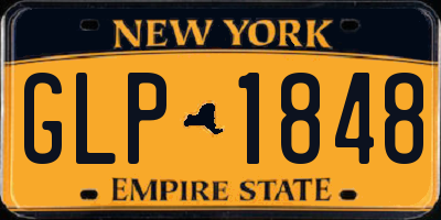 NY license plate GLP1848