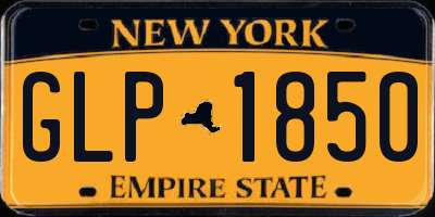 NY license plate GLP1850