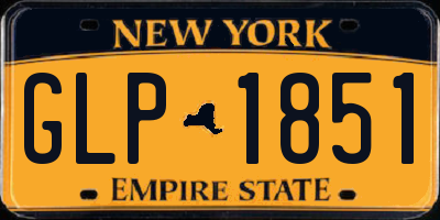 NY license plate GLP1851