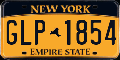 NY license plate GLP1854