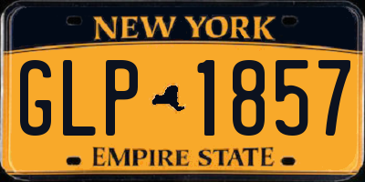 NY license plate GLP1857