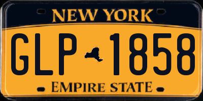 NY license plate GLP1858