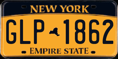 NY license plate GLP1862