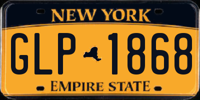 NY license plate GLP1868