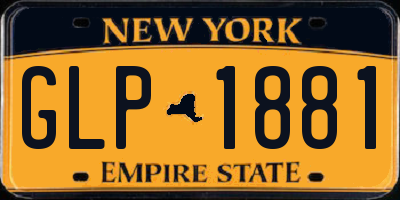 NY license plate GLP1881
