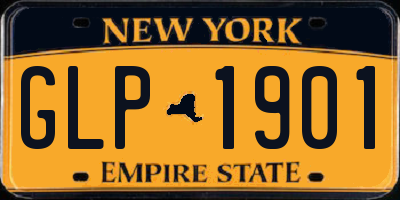NY license plate GLP1901