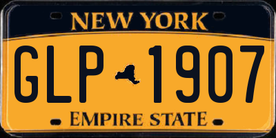 NY license plate GLP1907