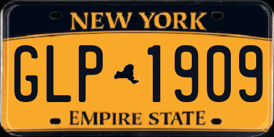 NY license plate GLP1909